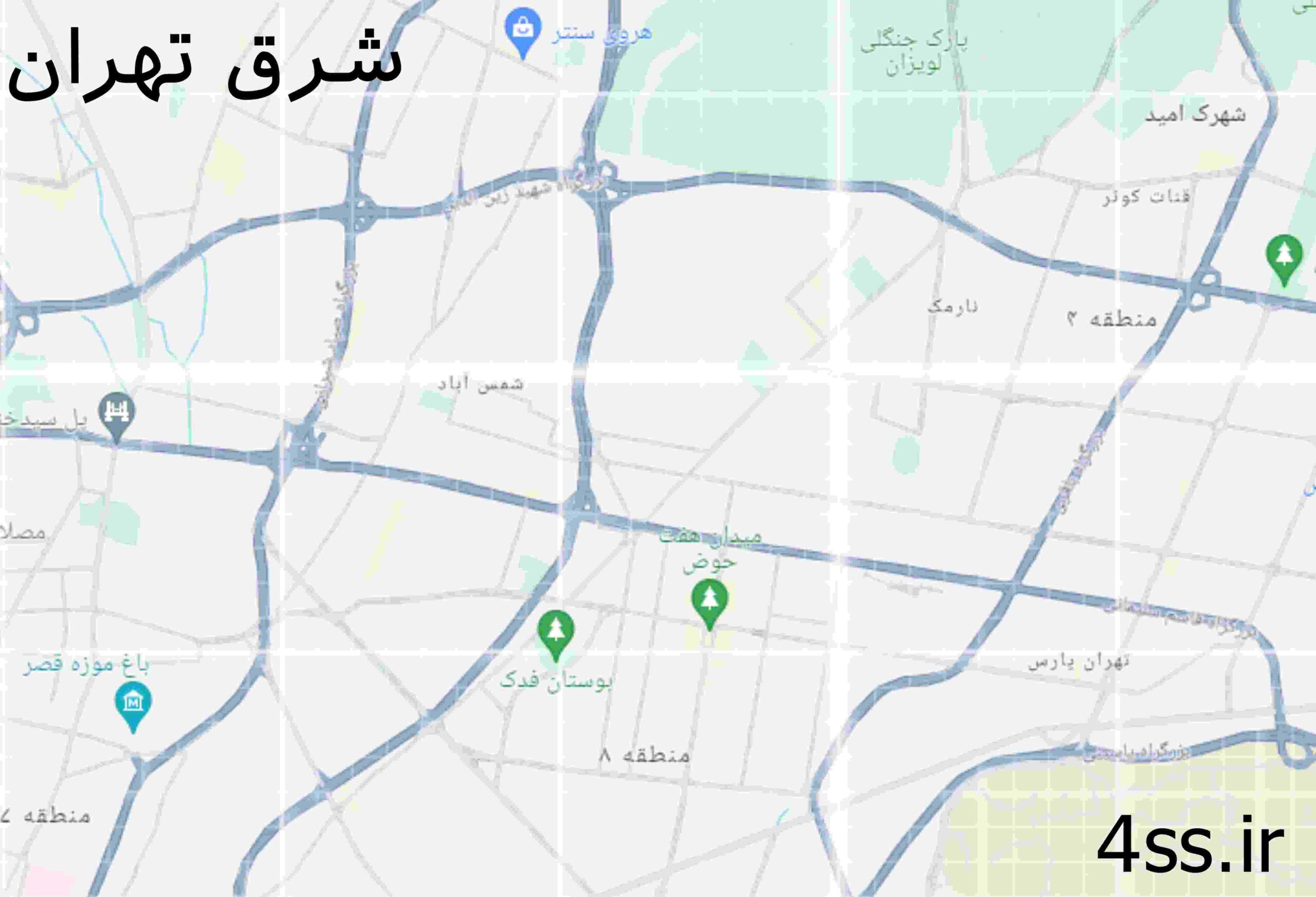 نمایندگی بوتان شرق تهران ( نقشه )